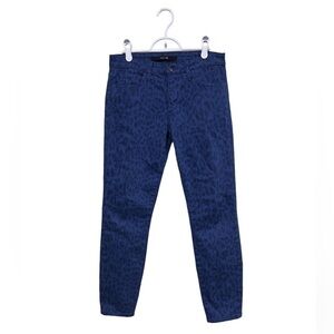 JOE'S JEANS WILD Collection High Water Skinny Jeans in Blue Leopard Print